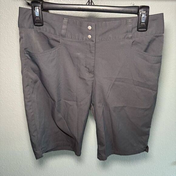 adidas Charcoal Flat Front Shorts - Picture 8 of 11